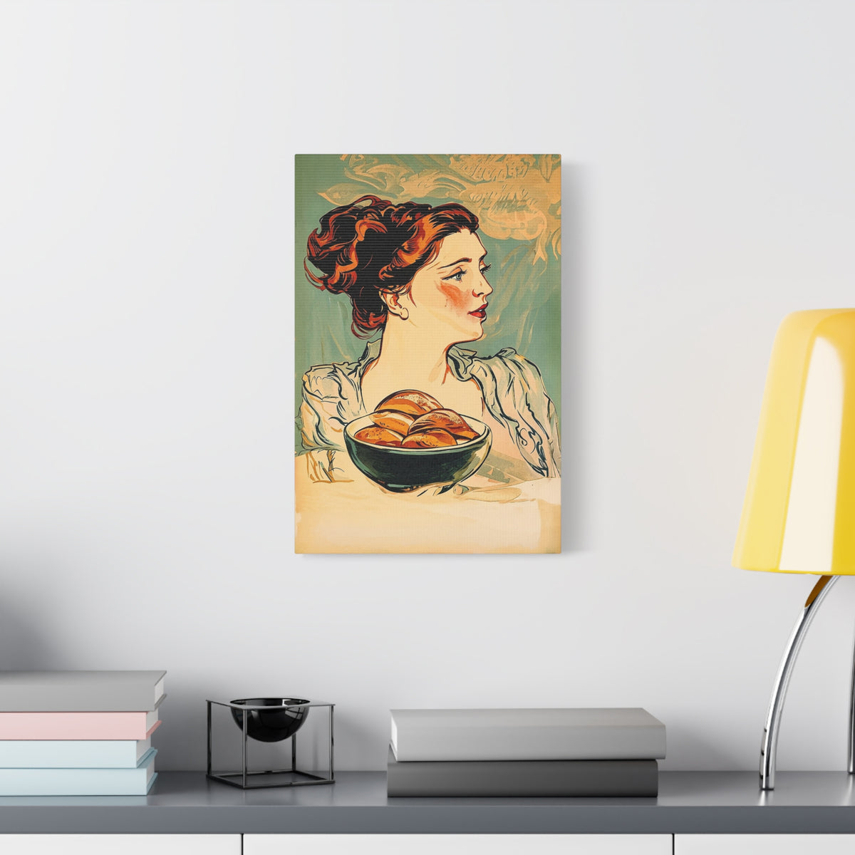 The Bread Lady Canvas | Vintage Baking & Kitchen Wall Art