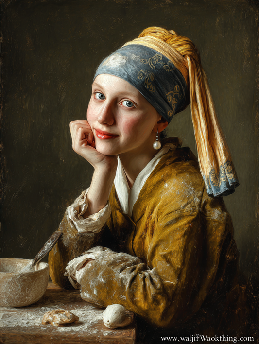 Kitchen art of old masters girl with an earring