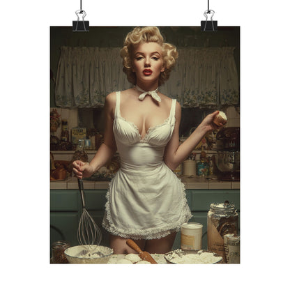 Cupcake Hour Poster | 1950s Retro Kitchen Wall Art & Baking Print