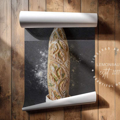Wandkunst "Artisan Brot" – Rustikales Bäckerei-Küchenposter