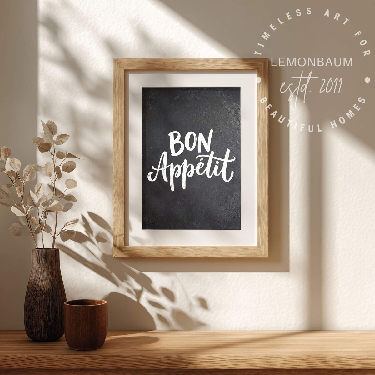 Bon Appétit Küchenposter – Französisches Essenszitat Wandkunst - Poster