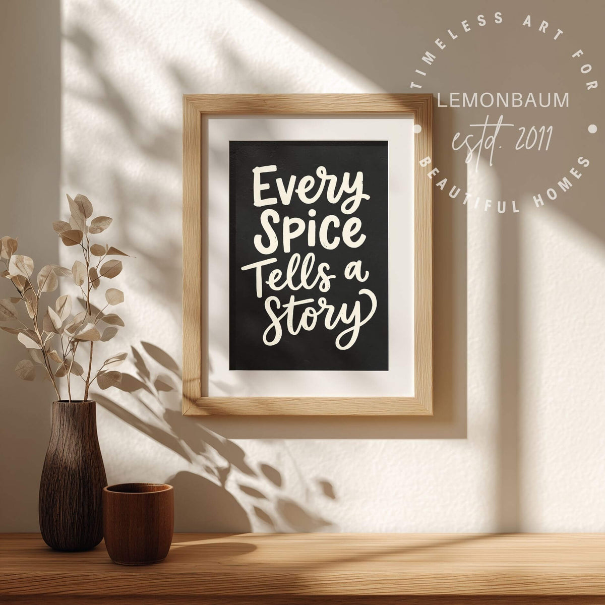 Every Spice Tells a Story – Kitchen Quote Poster