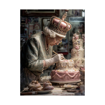 The Royal Cake Decorator Poster | Quirky Cake & Kitchen Wall Art