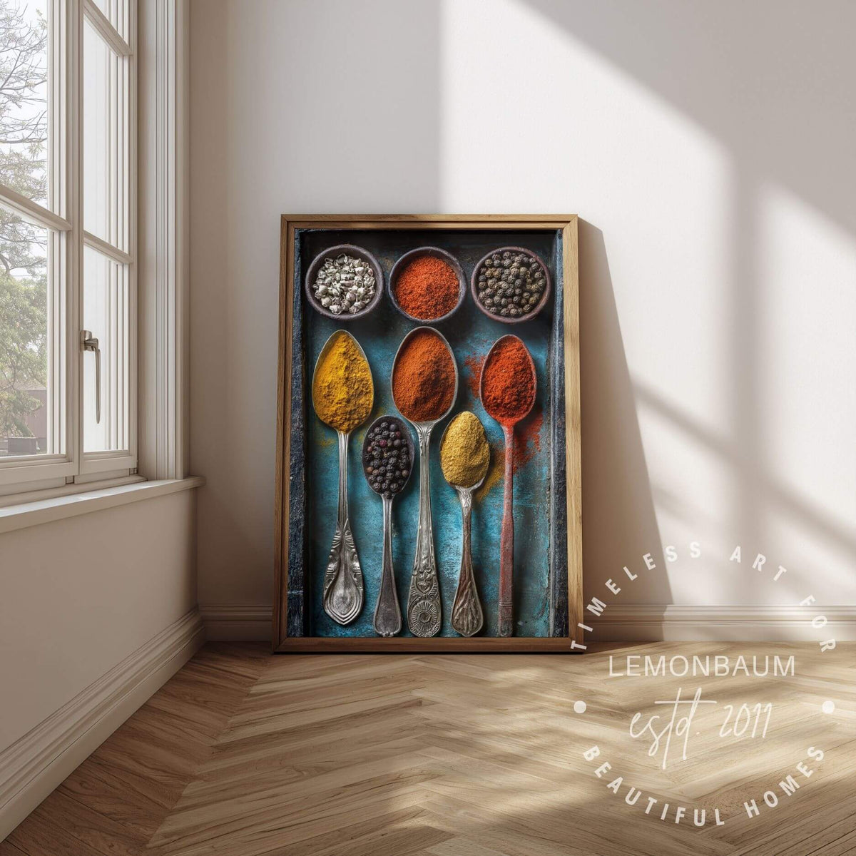 Colorful Spice Wall Art – Herbs & Spices Kitchen Poster