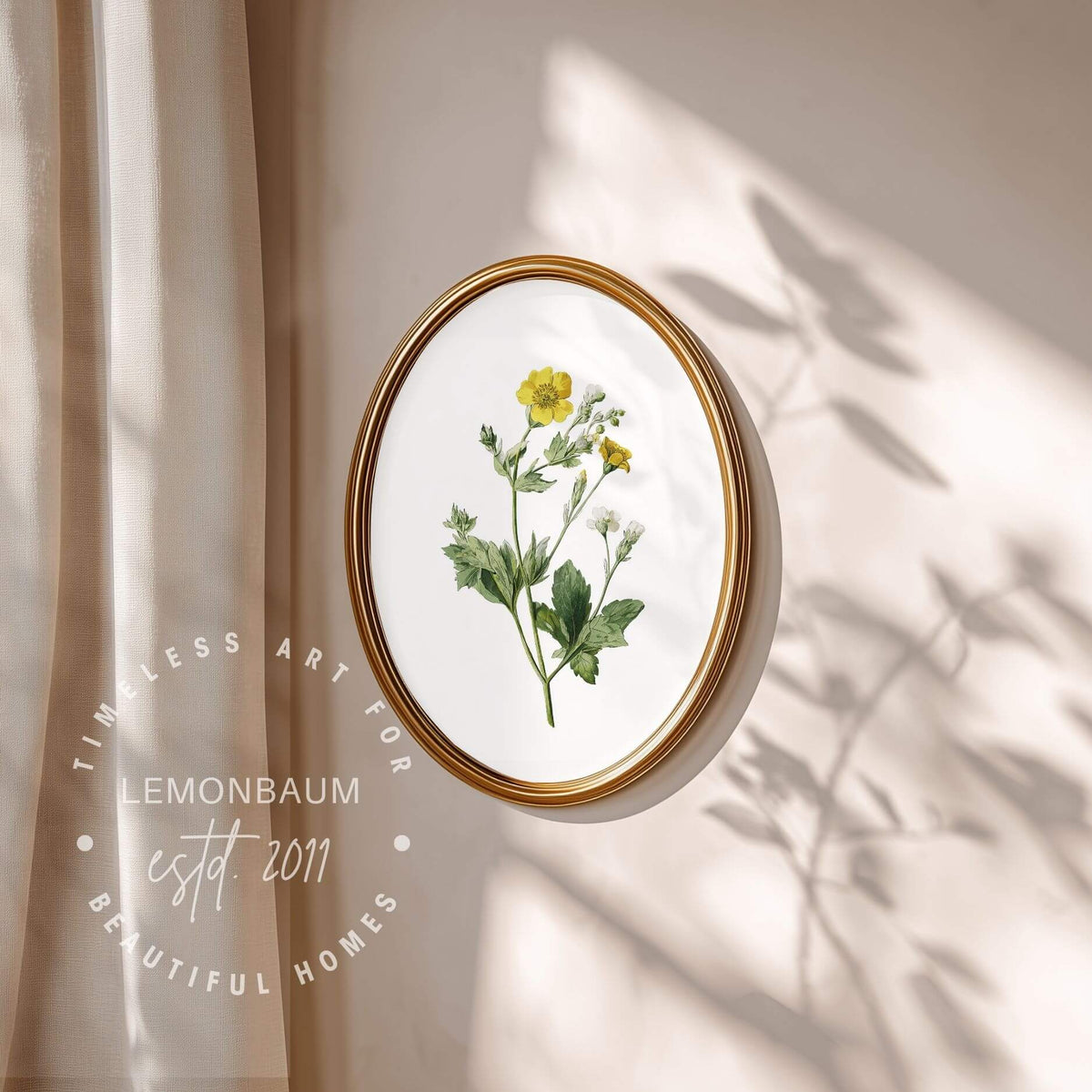 Buttercup Wildflower Wall Art | Botanical Kitchen Poster | Lemonbaum