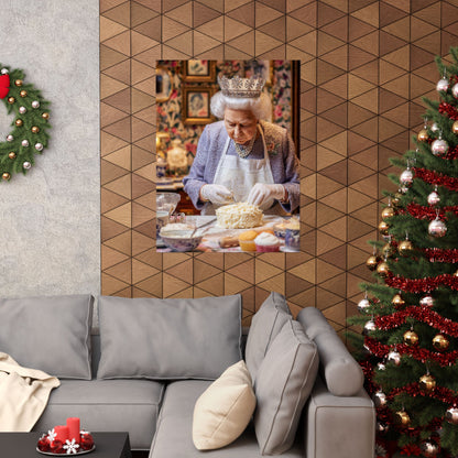 Modern Art Lady with Marigolds Matte Vertical Poster | Vintage Floral Portrait