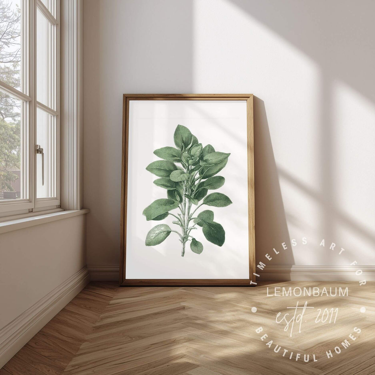 Wild Mint Sprig Wall Art | Kitchen Botanical Poster | Lemonbaum
