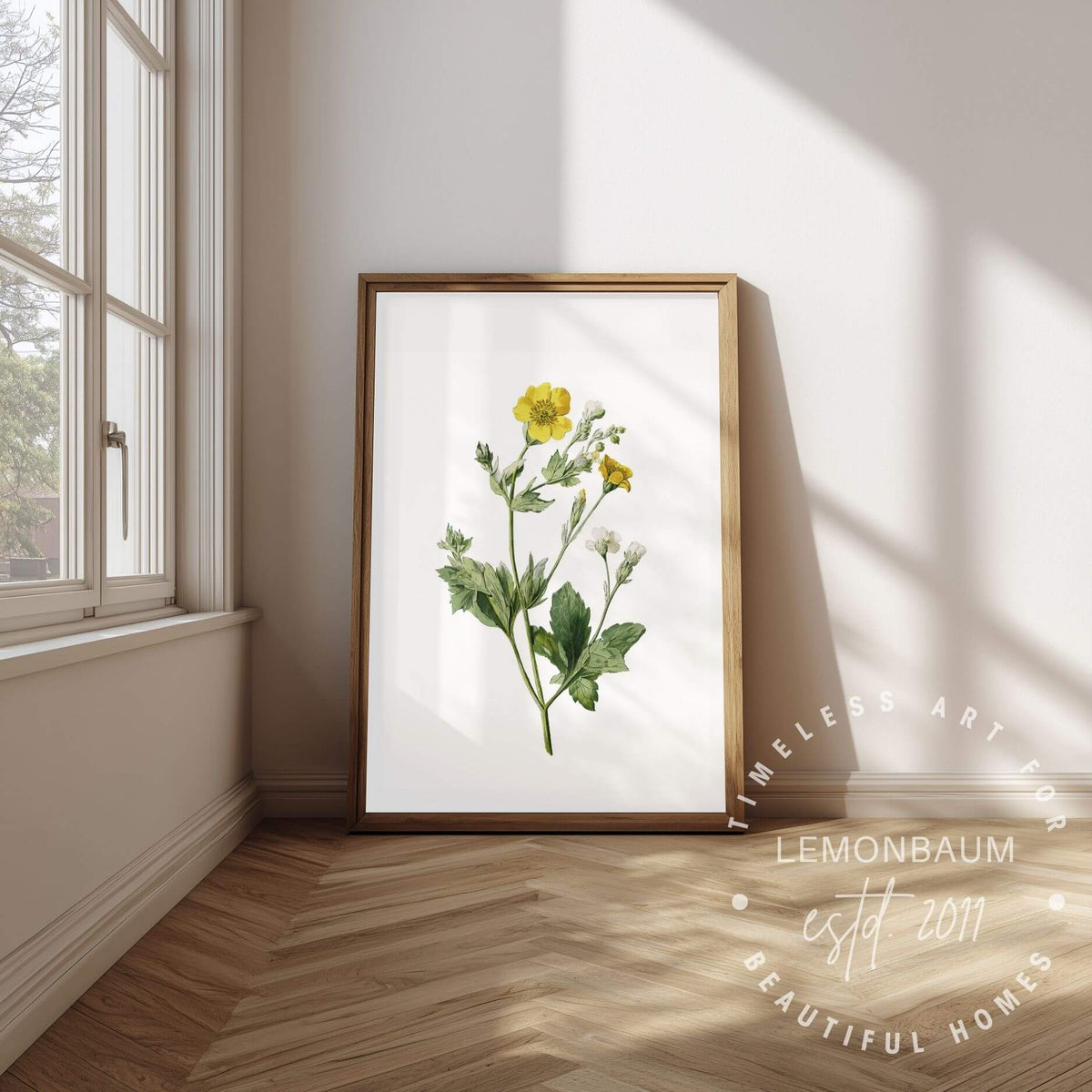 Buttercup Wildflower Wall Art | Botanical Kitchen Poster | Lemonbaum