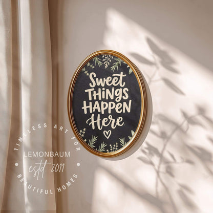Sweet Things Happen Here – Baking Kitchen Poster