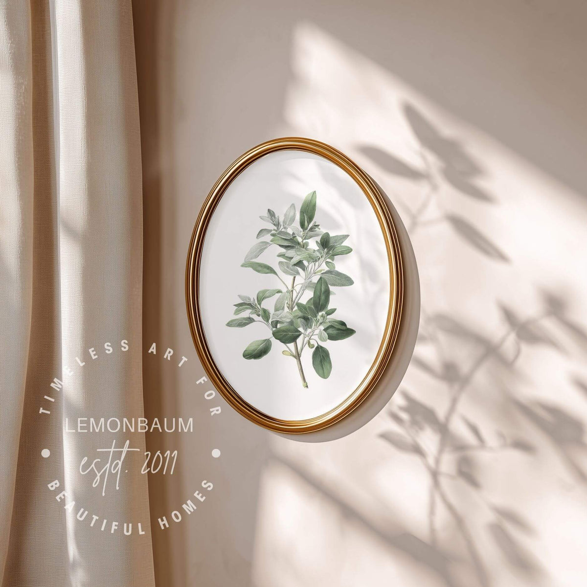 Silver Sage Wall Art | Kitchen Botanical Poster | Lemonbaum