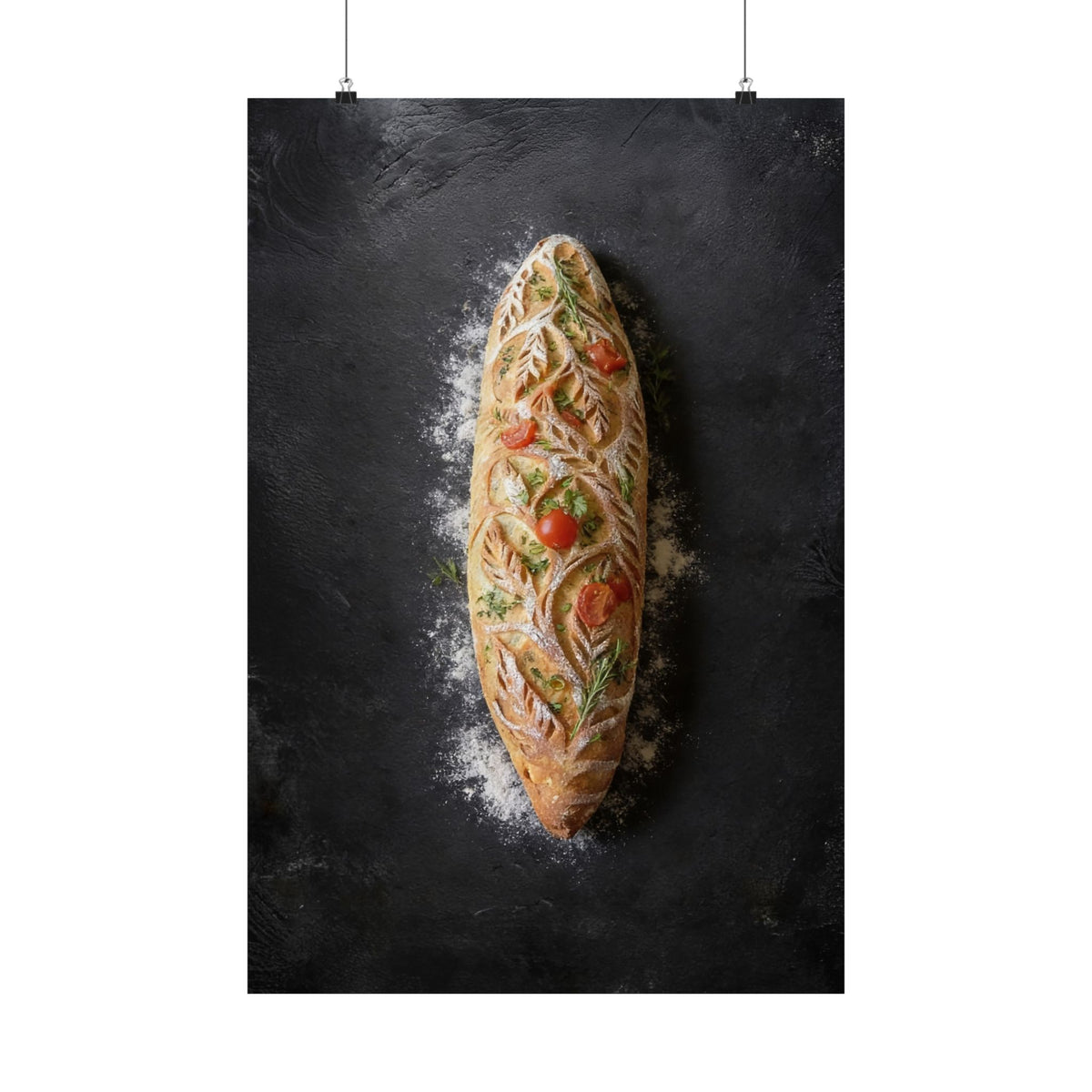 Botanical Baguette Poster | Artisan Bread & Bakery Wall Art