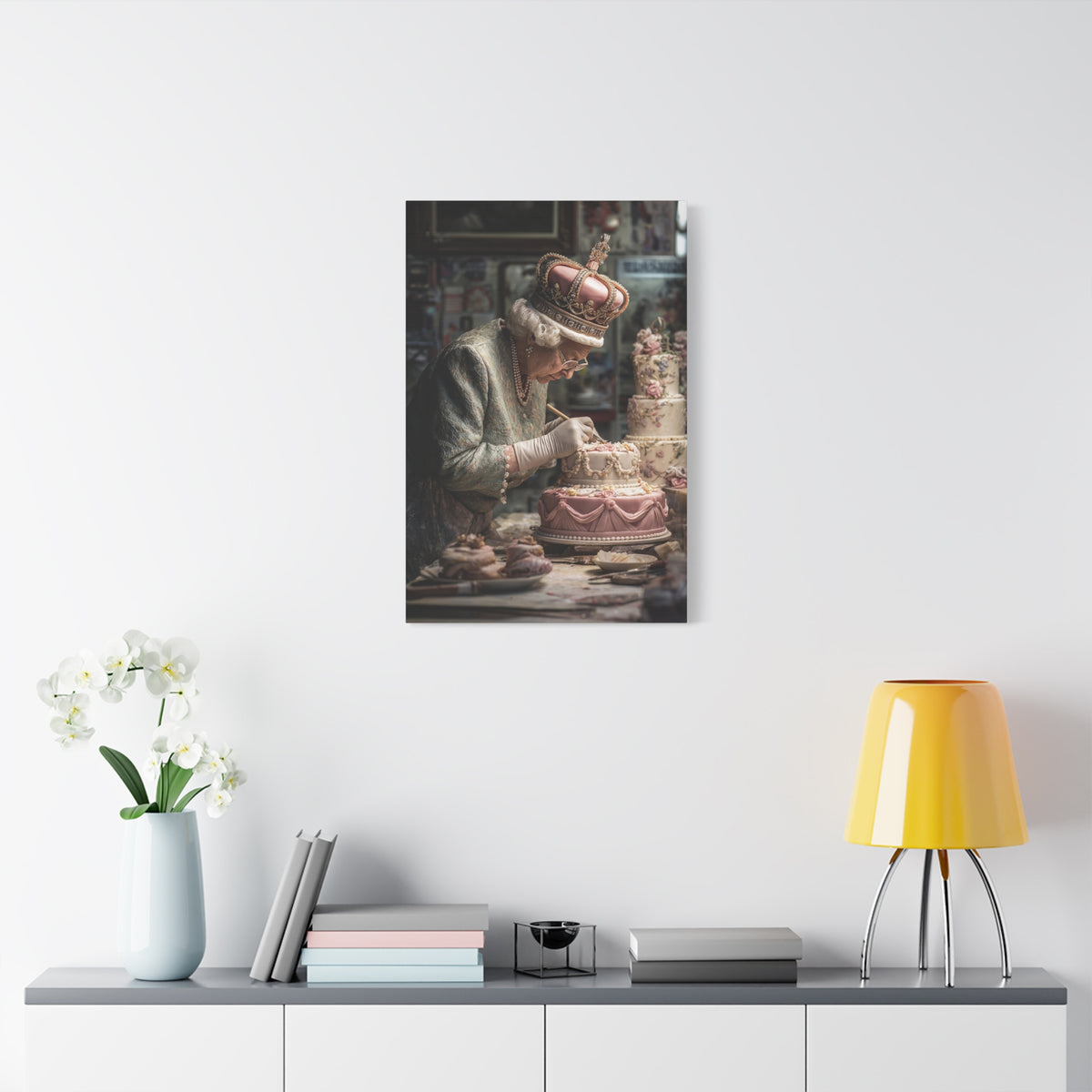 The Royal Cake Decorator | Canvas Quirky Cake & Kitchen Wall Art