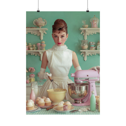 The Perfect Batch Poster | Pastel Retro Kitchen & Baking Wall Art