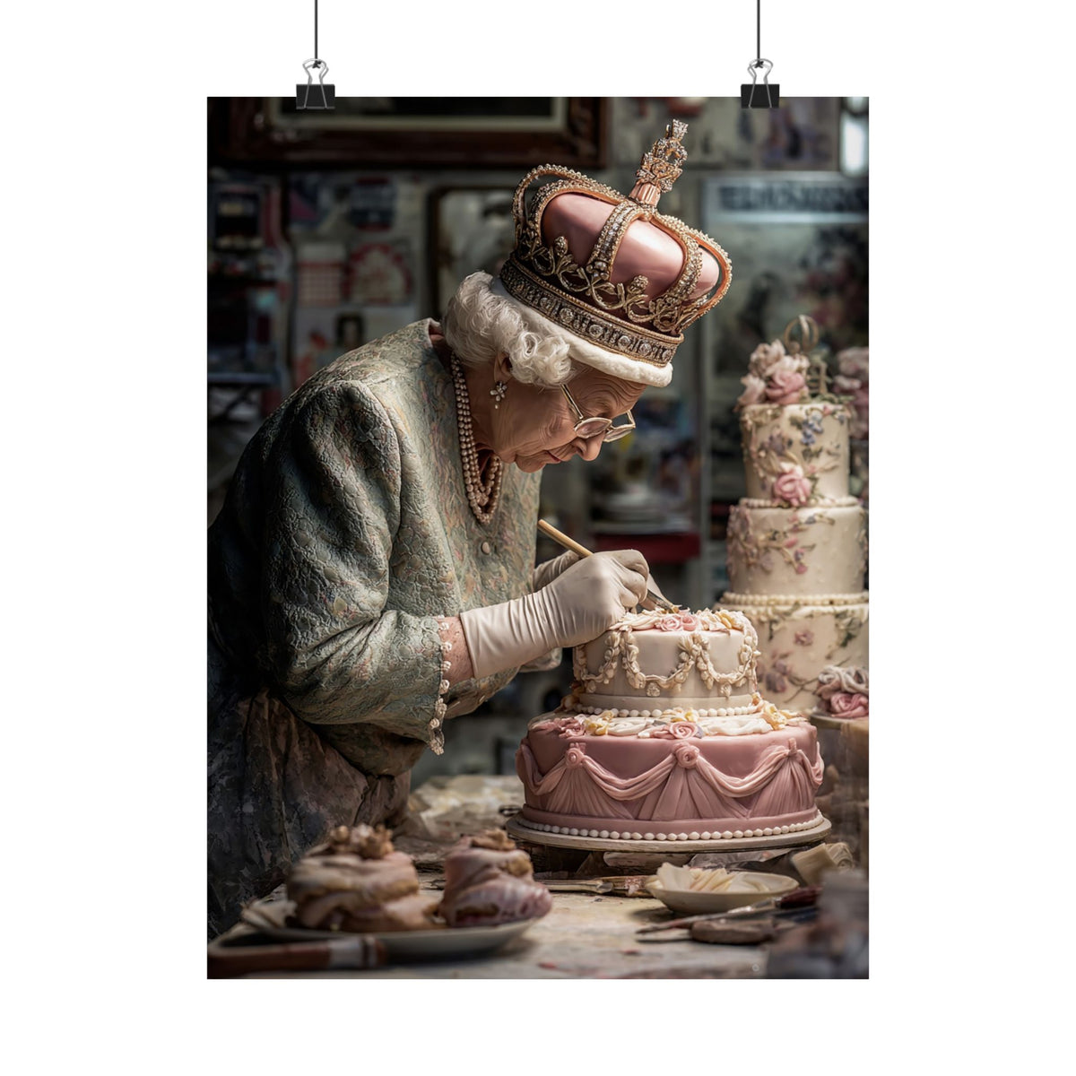 The Royal Cake Decorator Poster | Quirky Cake & Kitchen Wall Art