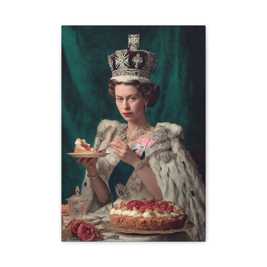 A Royal Slice Canvas | Regal Vintage Cake & Kitchen Wall Art