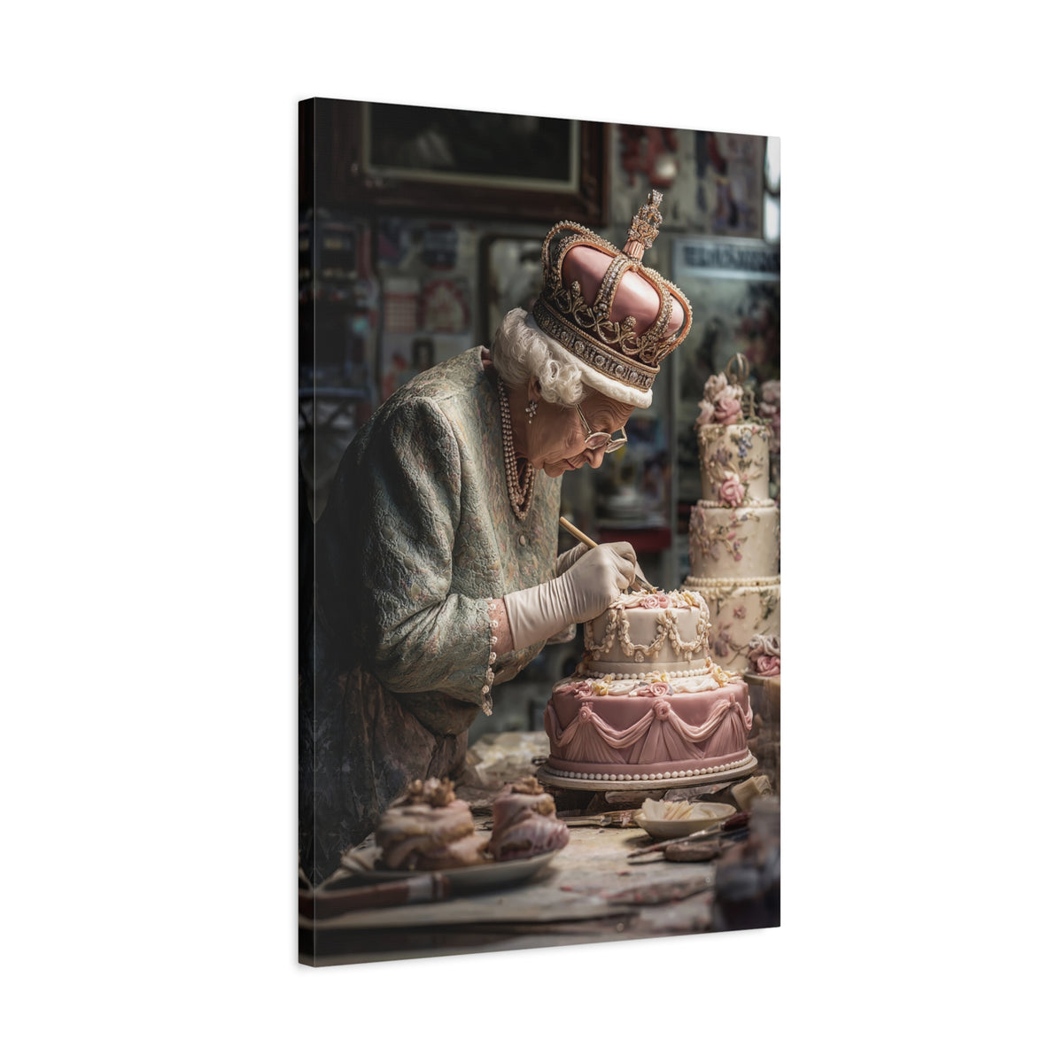 The Royal Cake Decorator | Canvas Quirky Cake & Kitchen Wall Art