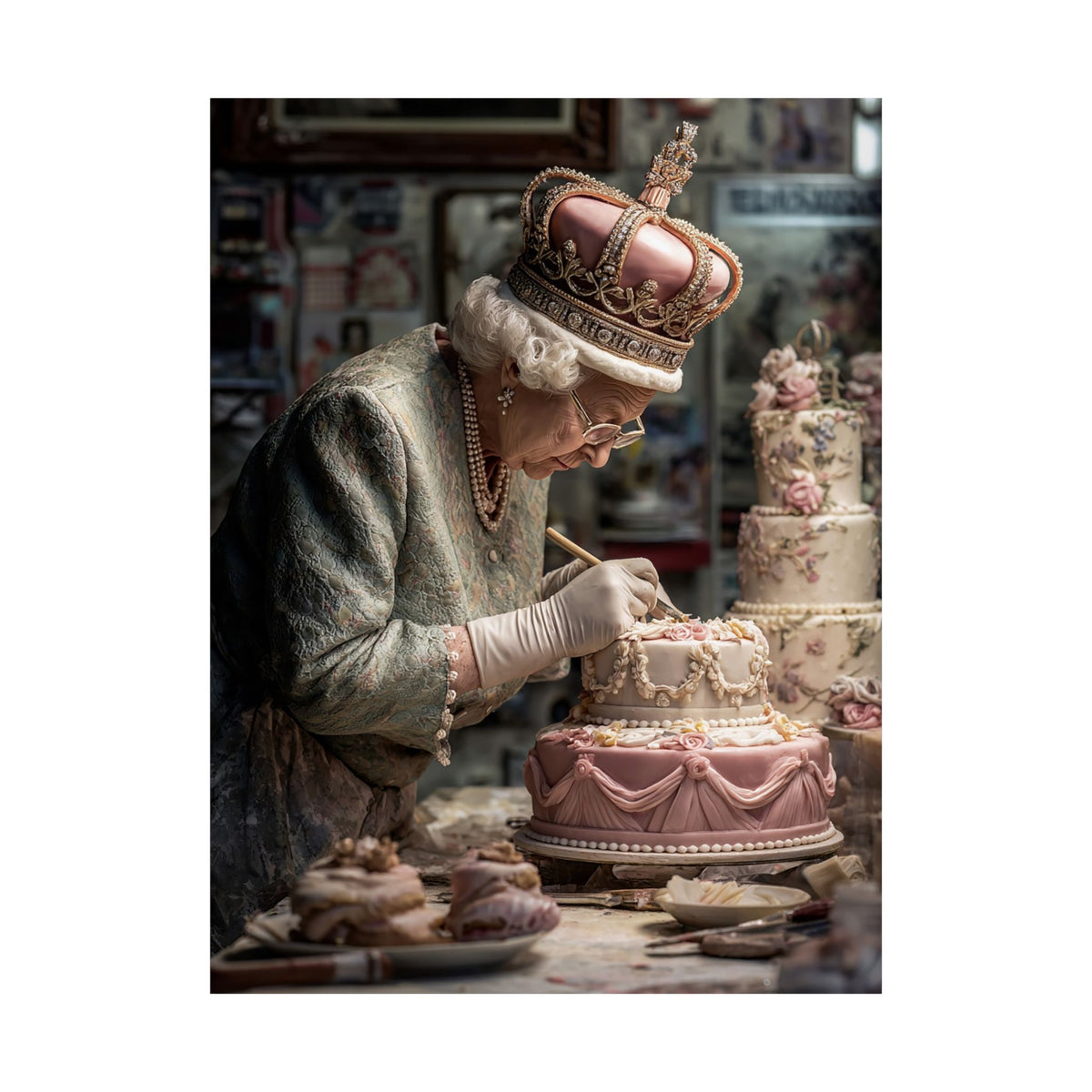 The Royal Cake Decorator Poster | Quirky Cake & Kitchen Wall Art