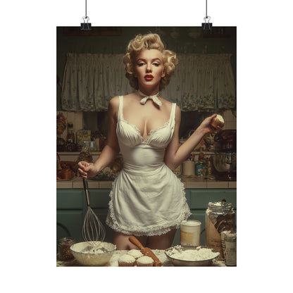 Cupcake Hour Poster | 1950s Retro Kitchen Wall Art & Baking Print