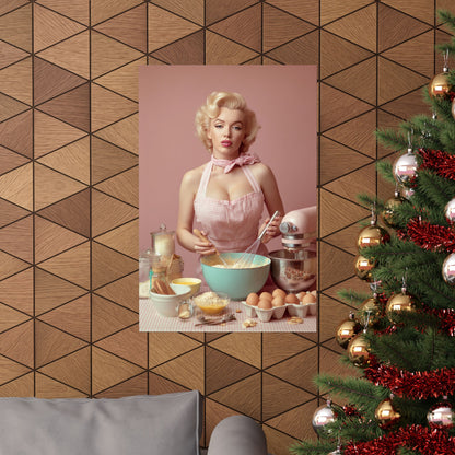Pink Kitchen | Poster Retro 1950s Baking & Kitchen Wall Art