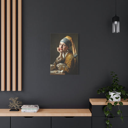 The Baker with a Pearl Earring | Canvas Funny Classic Kitchen Wall Art