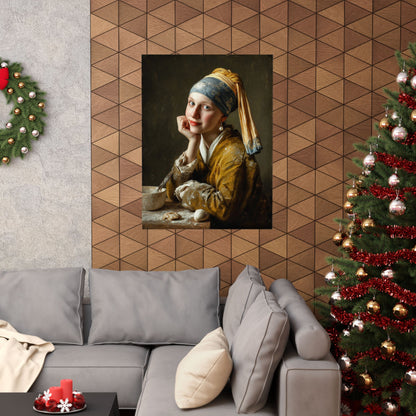 The Baker with a Pearl Earring | Poster Funny Classic Kitchen Wall Art