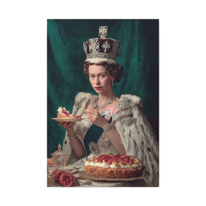 A Royal Slice Canvas | Regal Vintage Cake & Kitchen Wall Art