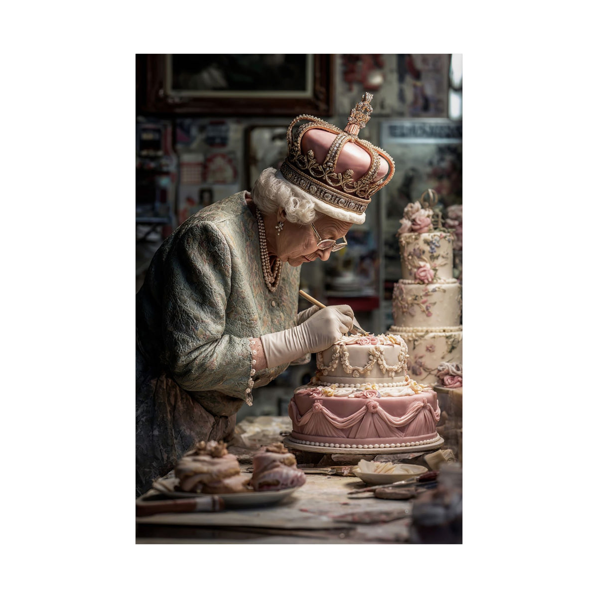 The Royal Cake Decorator Poster | Quirky Cake & Kitchen Wall Art