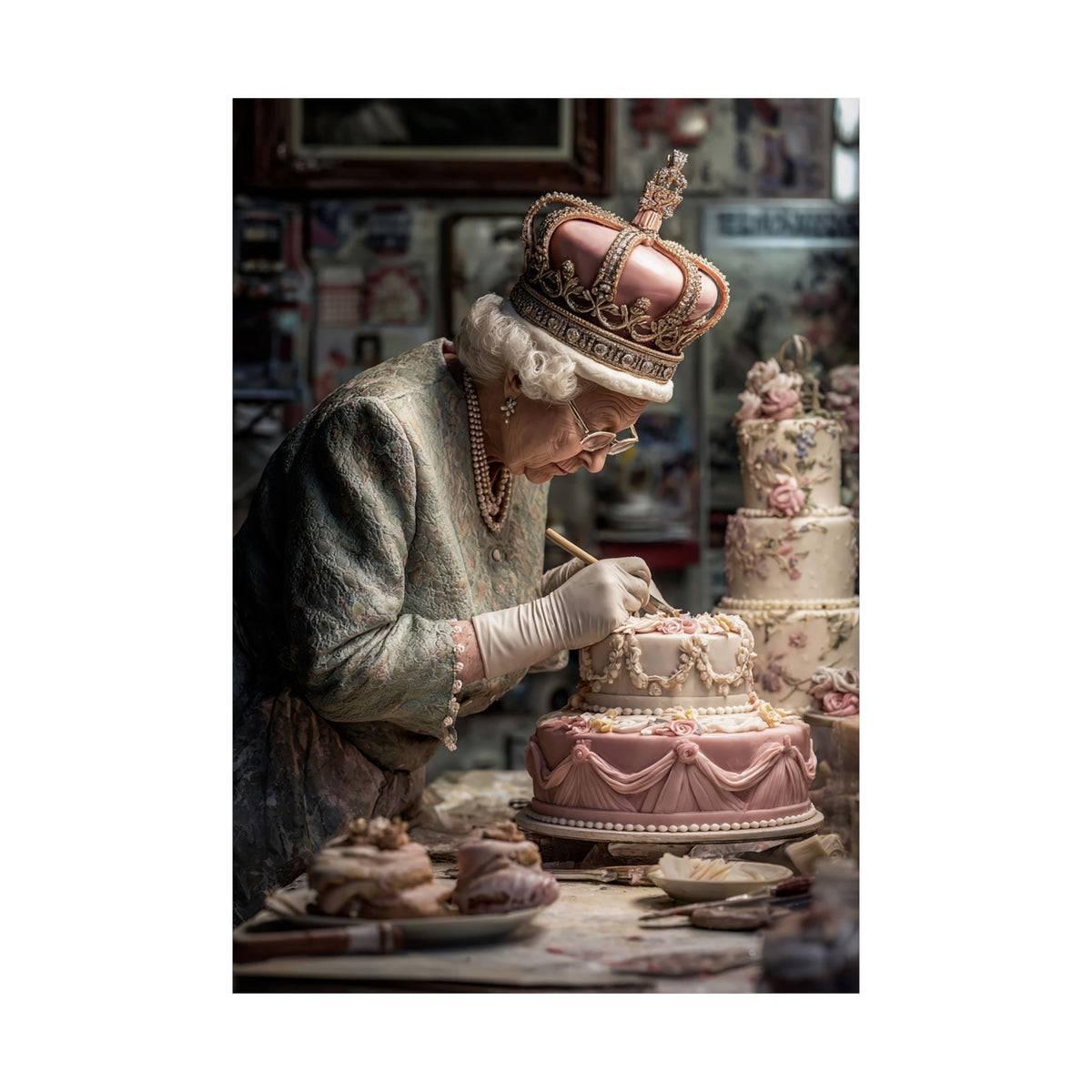The Royal Cake Decorator Poster | Quirky Cake & Kitchen Wall Art