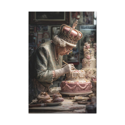 The Royal Cake Decorator | Canvas Quirky Cake & Kitchen Wall Art