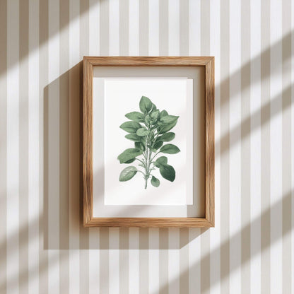 Wild Mint Sprig Wall Art | Kitchen Botanical Poster | Lemonbaum