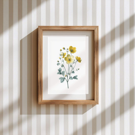 Meadow Buttercup Wall Art | Botanical Kitchen Poster | Lemonbaum
