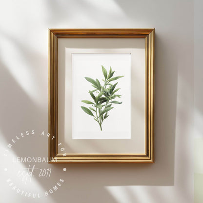 Fresh Tarragon Sprig Wall Art | Kitchen Botanical Poster | Lemonbaum