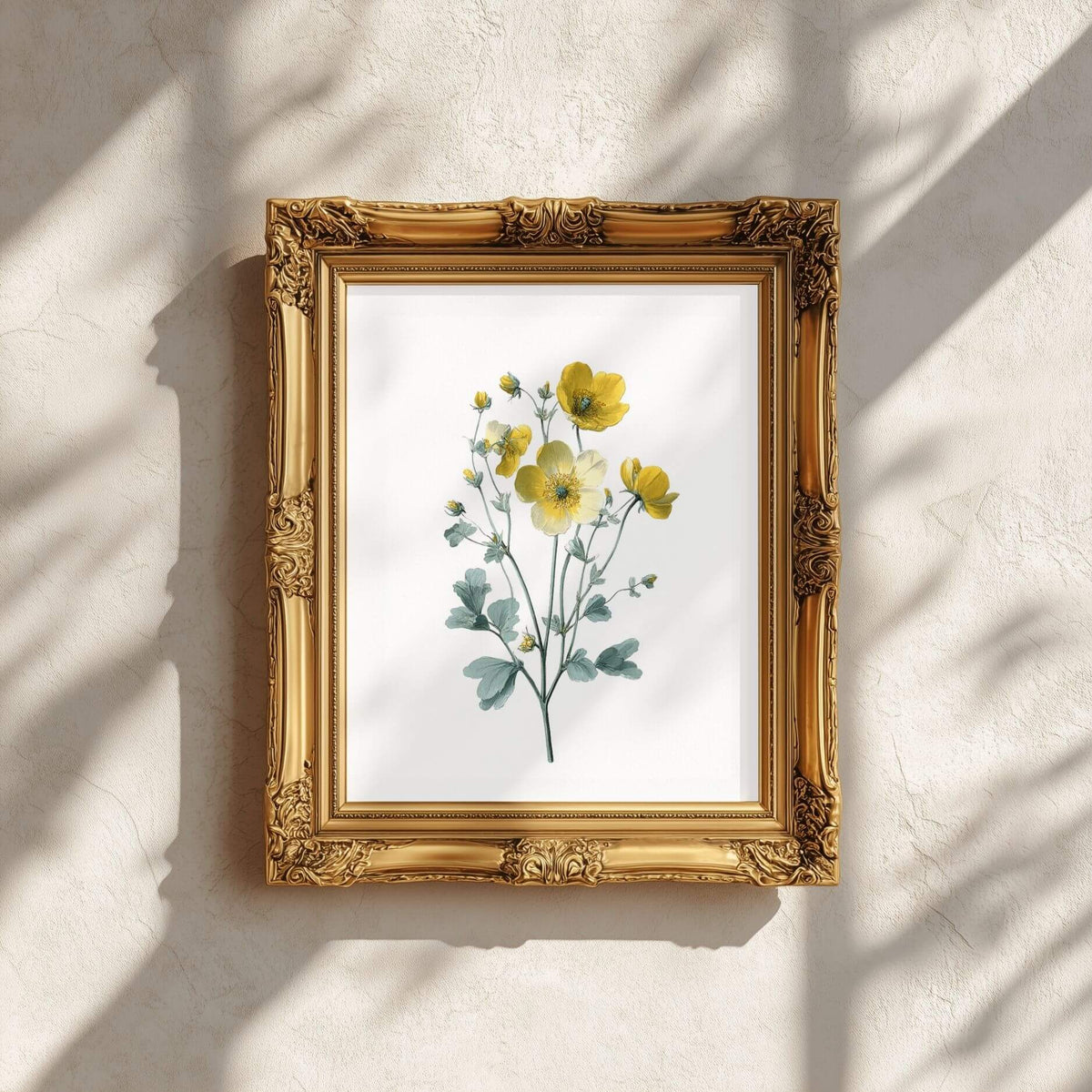 Meadow Buttercup Wall Art | Botanical Kitchen Poster | Lemonbaum
