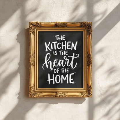 Die Küche ist das Herz des Hauses – Küchen-Wandkunst – Poster