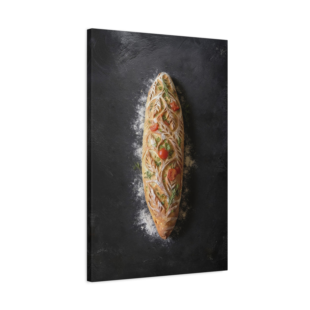 Botanical Baguette Canvas | Artisan Bread & Bakery Wall Art