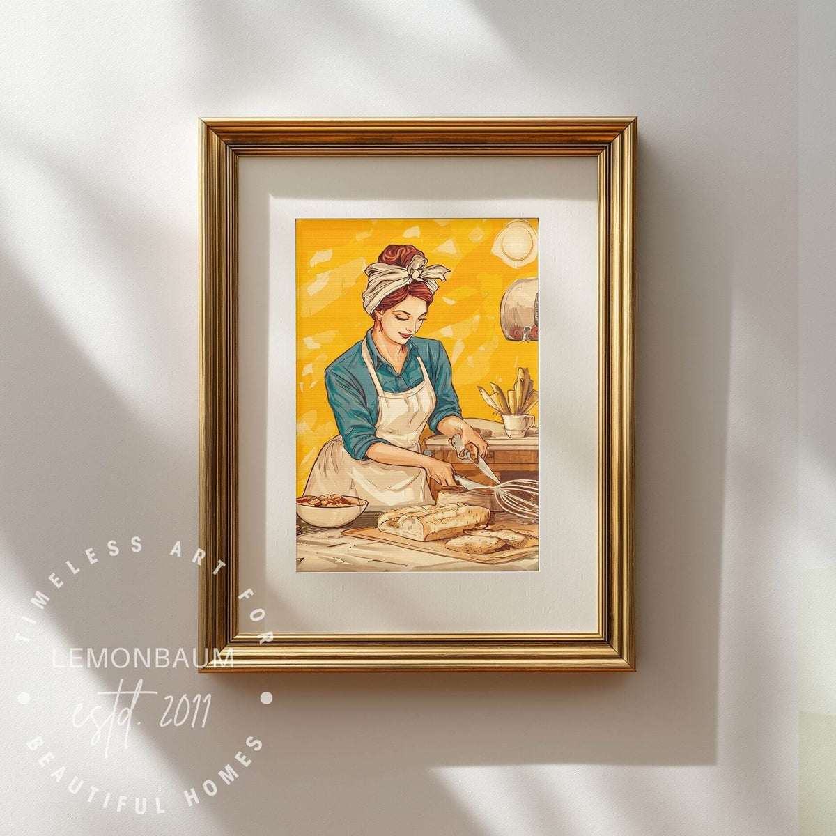 The Joy of Baking Poster | Retro Kitchen Wall Art & Baker Print
