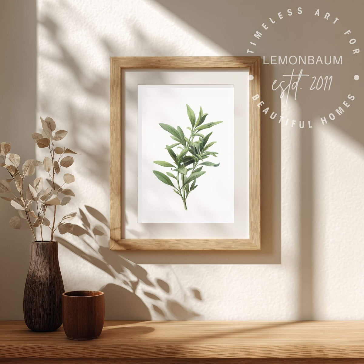 Fresh Tarragon Sprig Wall Art | Kitchen Botanical Poster | Lemonbaum