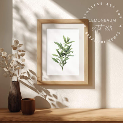 Fresh Tarragon Sprig Wall Art | Kitchen Botanical Poster | Lemonbaum