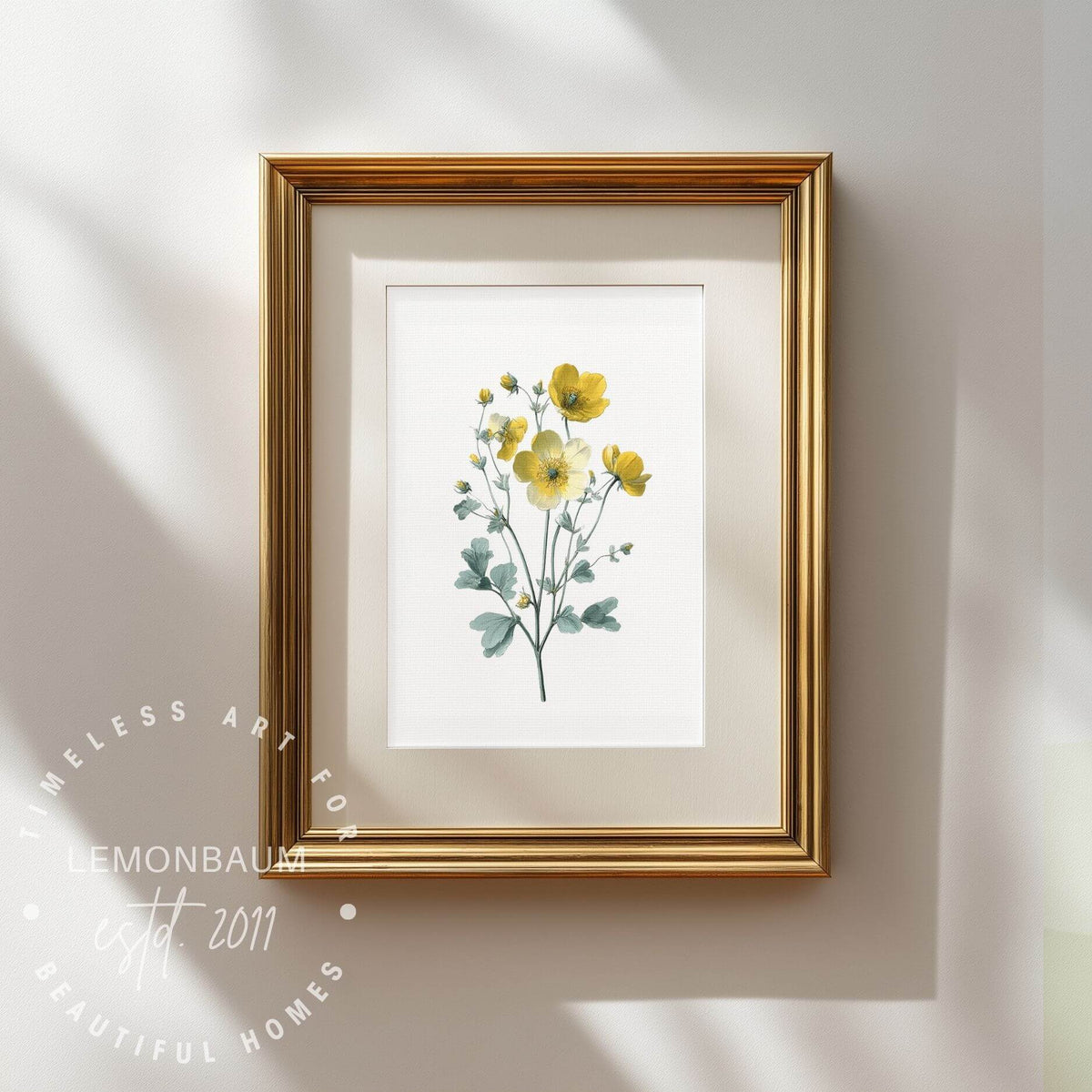 Meadow Buttercup Wall Art | Botanical Kitchen Poster | Lemonbaum
