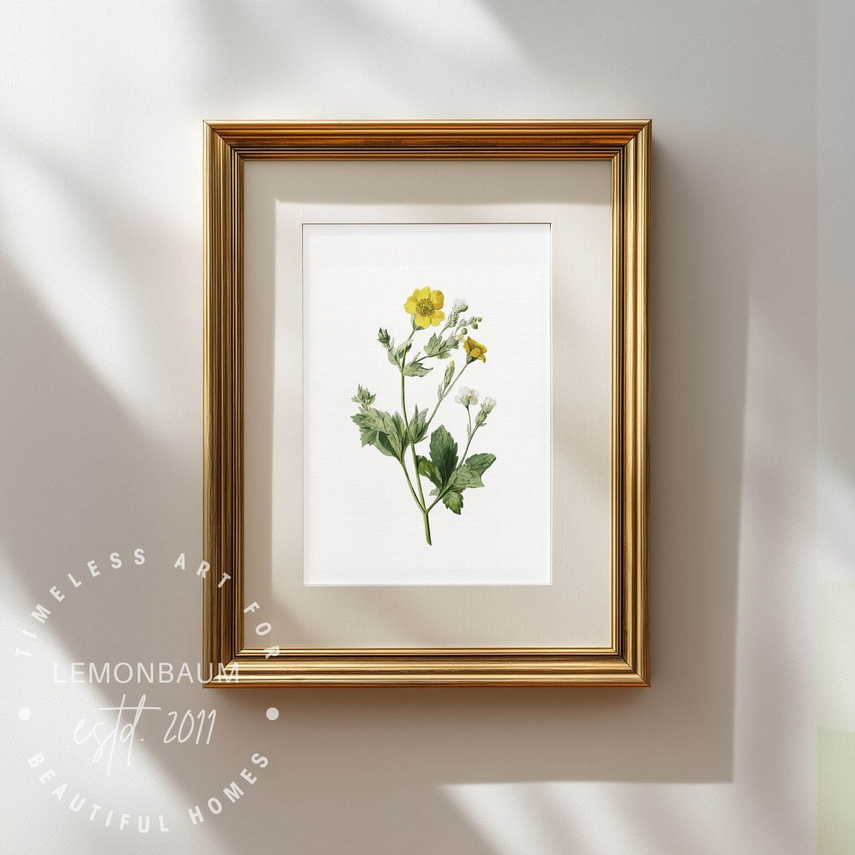Buttercup Wildflower Wall Art | Botanical Kitchen Poster | Lemonbaum