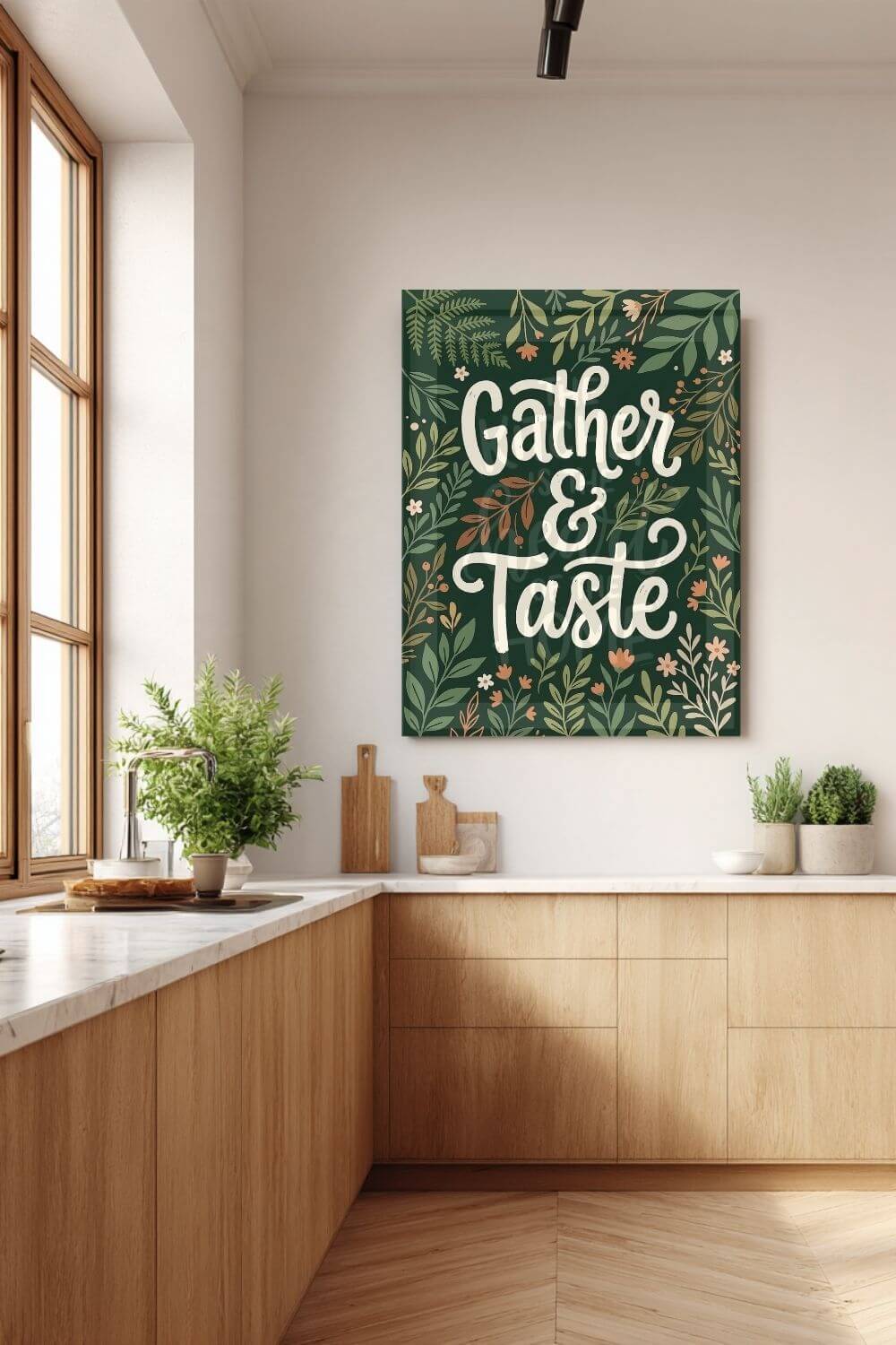 Gather & Taste Canvas – Botanical Kitchen & Dining Wall Art